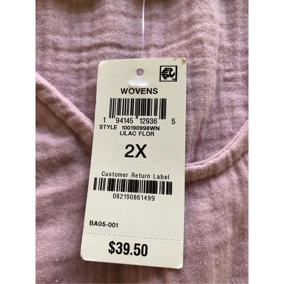 Style & Co Flutter-Sleeve V-Neck Top NWT Size 2X - Picture 10 of 13